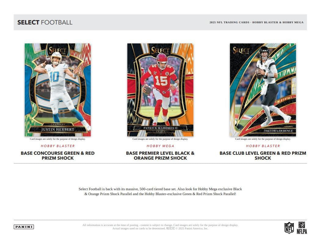 2025 Panini Select Football Hobby Mega Box