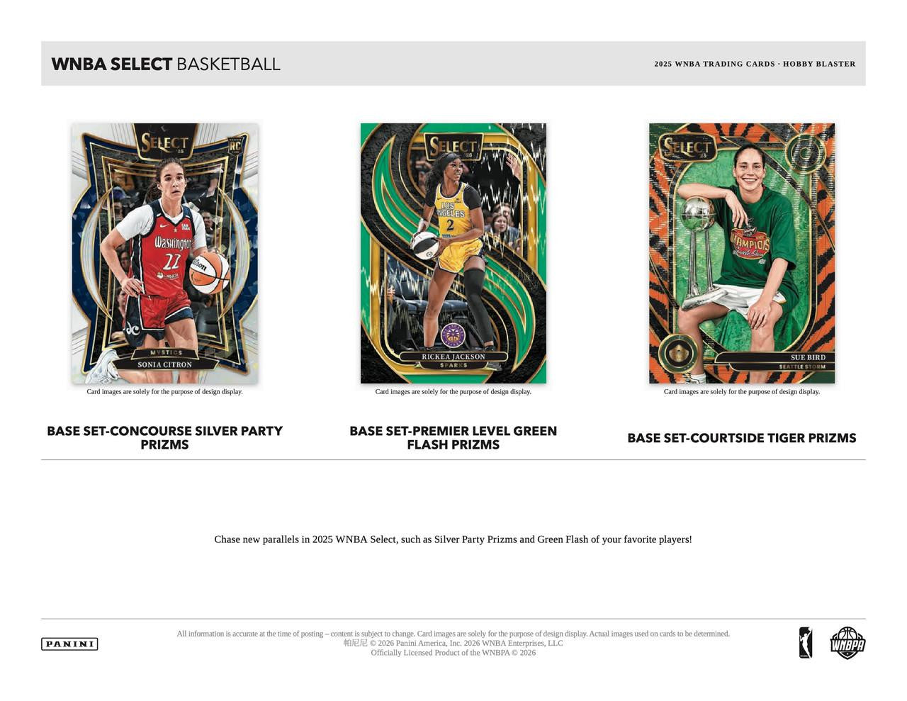 2025 Panini Select WNBA Basketball Hobby Blaster Box