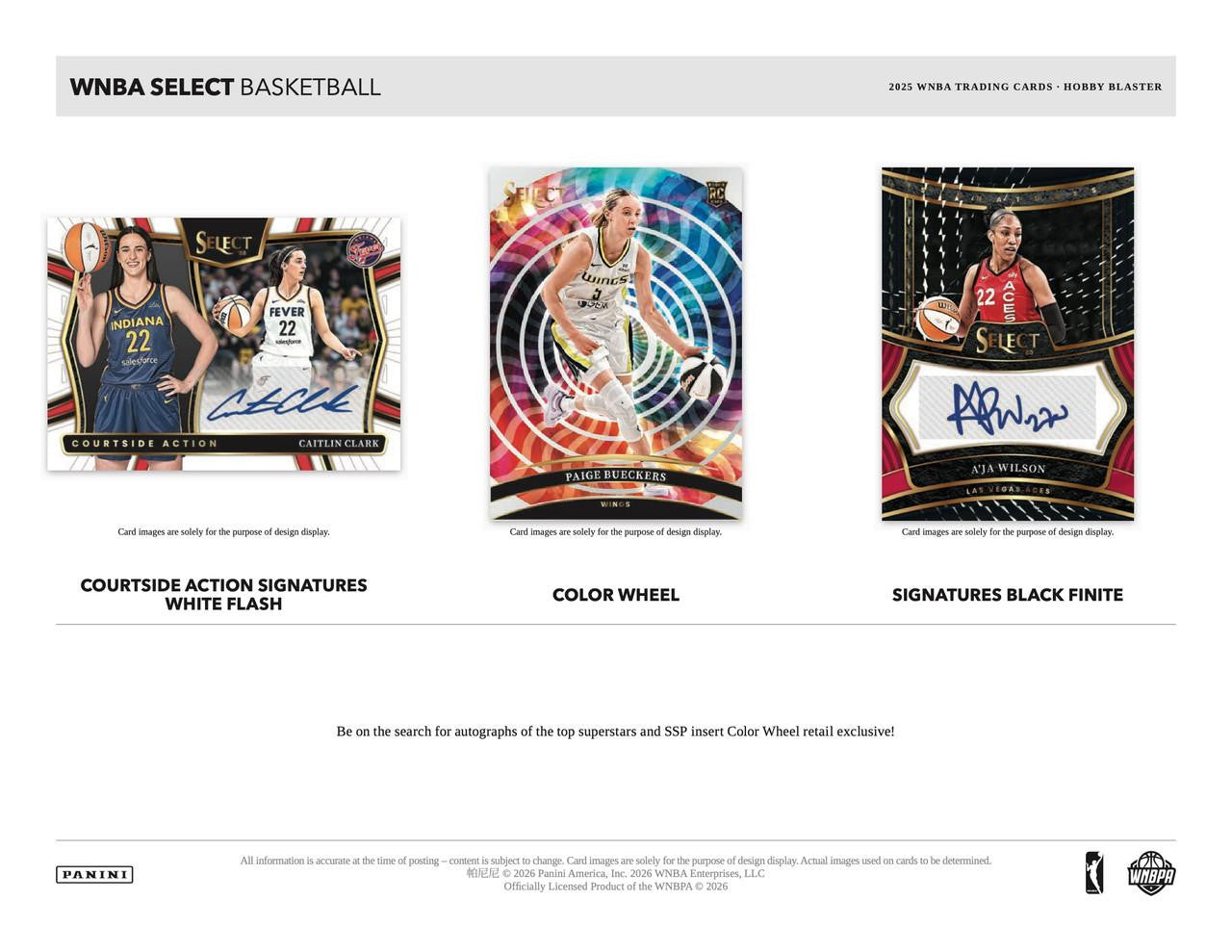 2025 Panini Select WNBA Basketball Hobby Blaster Box