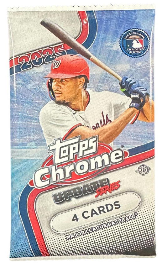 2025 Topps Chrome Baseball Update Hobby Individual Booster Pack