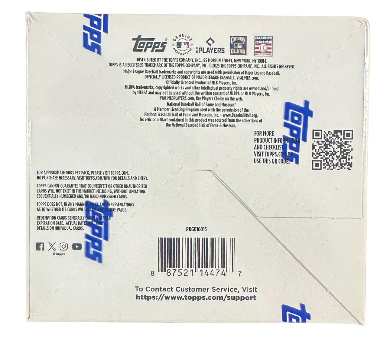 MLB 2025 Topps Baseball Update Series Trading Card HOBBY JUMBO Box
