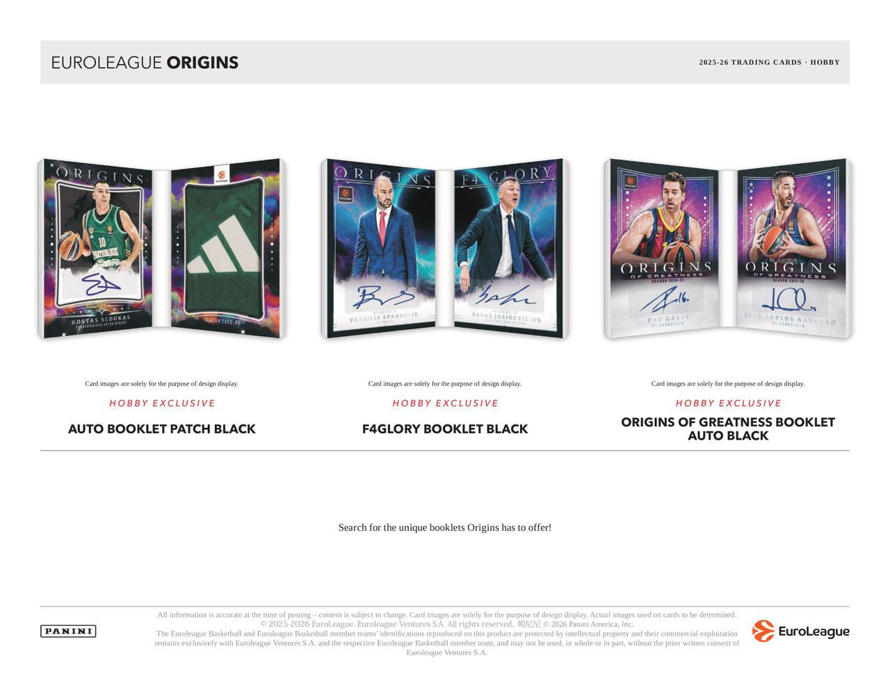 2025/26 Panini Origins Euroleague Basketball Hobby Box