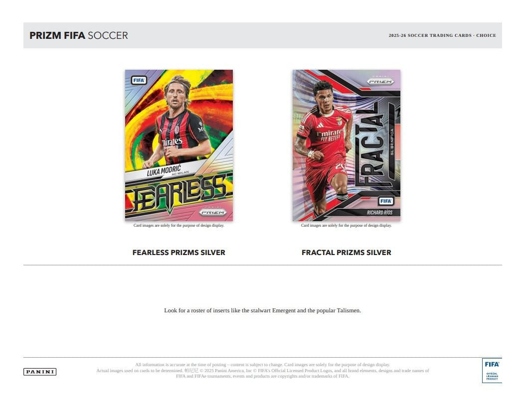 2025/26 Panini Prizm FIFA Choice Soccer Box