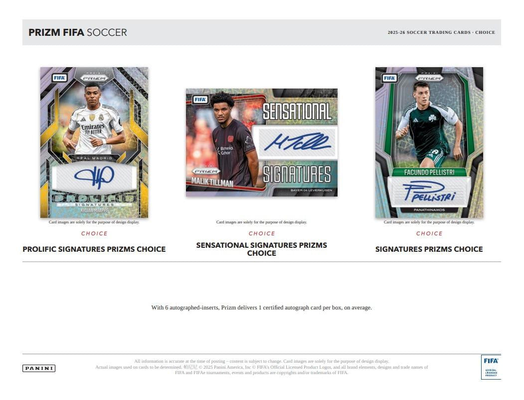 2025/26 Panini Prizm FIFA Choice Soccer Box