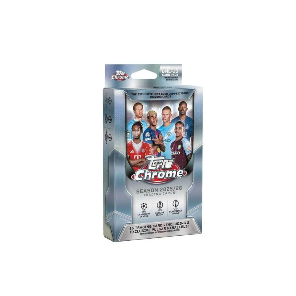 2025/26 Topps Chrome UEFA Club Competitions Soccer Hanger Box