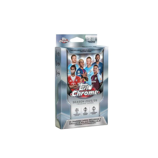 2025/26 Topps Chrome UEFA Club Competitions Soccer Hanger Box