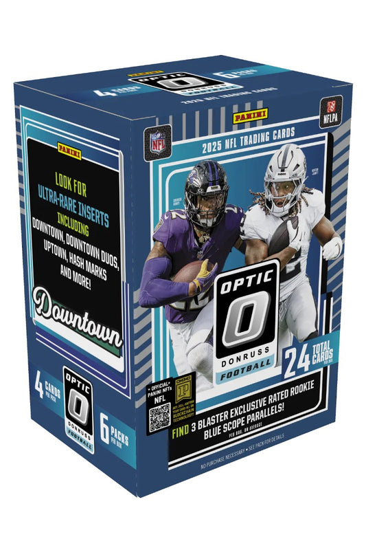 2025 Panini Donruss Optic Football 6-Pack Hobby Blaster Box (Blue Scope Parallels!)