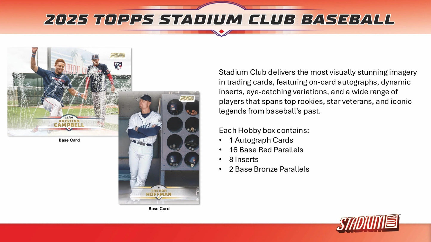 2025 Topps Stadium Club Baseball Hobby Booster Pack