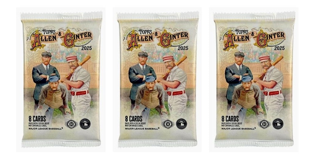 2025 Topps Allen & Ginter Baseball Hobby Booster Pack Lot - 3 Packs