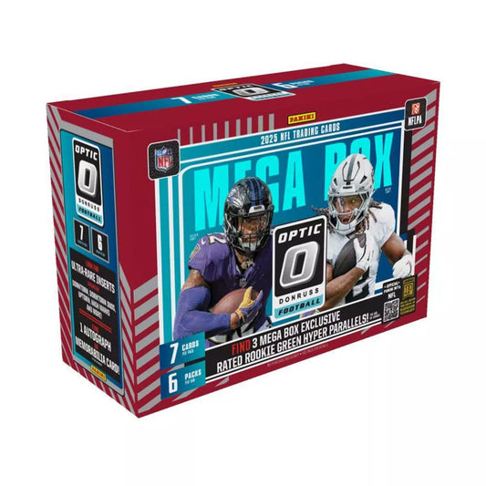 2025 Panini NFL Optic Donruss Football Trading Card Mega Box