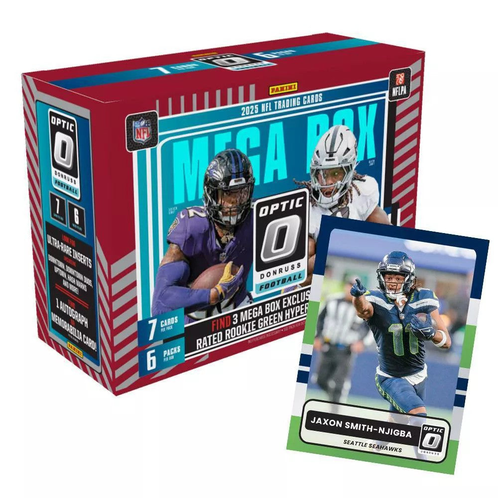 2025 Panini NFL Optic Donruss Football Trading Card Mega Box