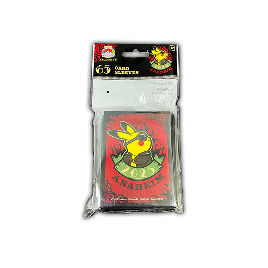 Pokemon TCG 2025 Pokemon World Championships Anaheim Pikachu Card Sleeves (65 Sleeves)