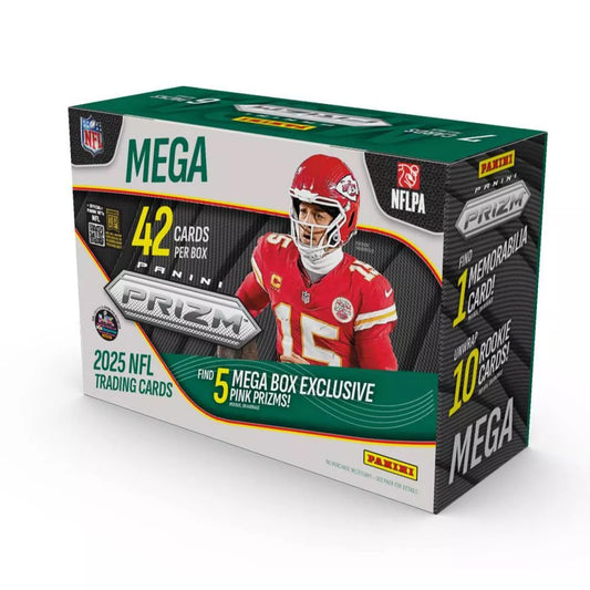 2025 Panini NFL Football Prizm Football Trading Card Mega Box