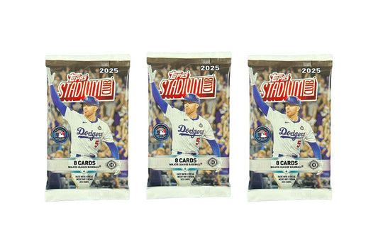 2025 Topps Stadium Club Baseball Hobby Booster Pack Lot - 3 Packs