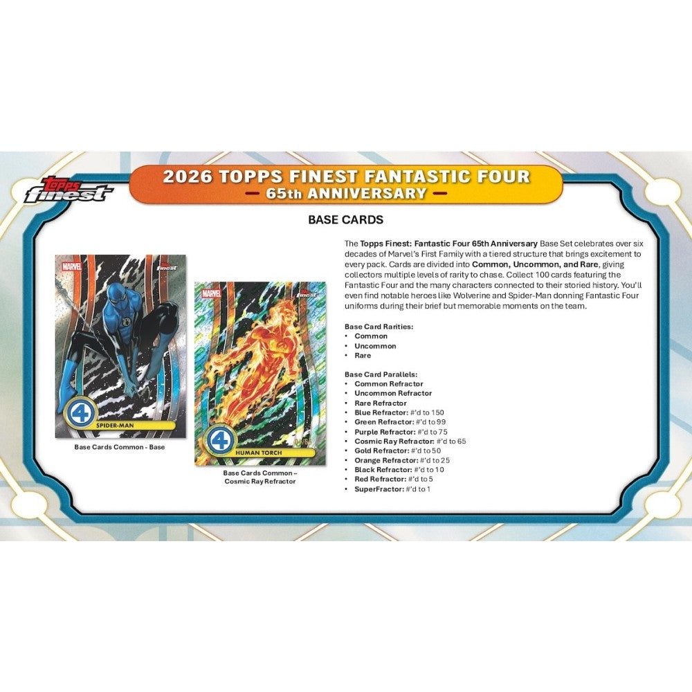 2026 Topps Finest Fantastic Four Hobby Box