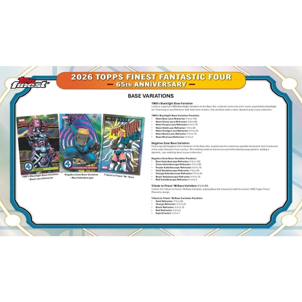 2026 Topps Finest Fantastic Four Hobby Box