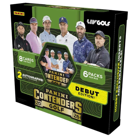 2026 Panini Contenders LIV Golf Hobby Box – 6 Packs, 8 Cards Per Pack