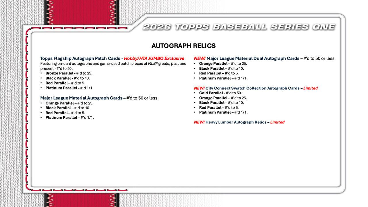 2026 Topps Series 1 Baseball Hobby Jumbo Box