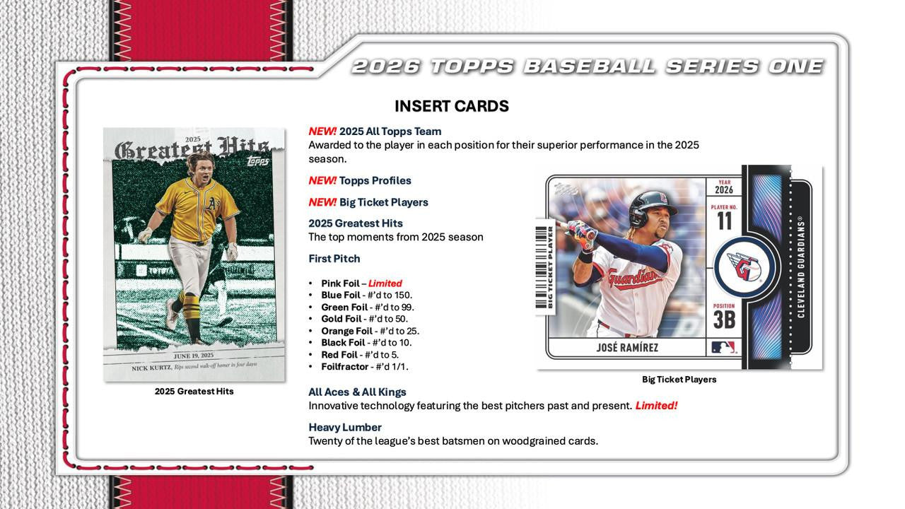 MLB Topps 2026 Series 1 Baseball Trading Card HOBBY Pack [12 Cards]