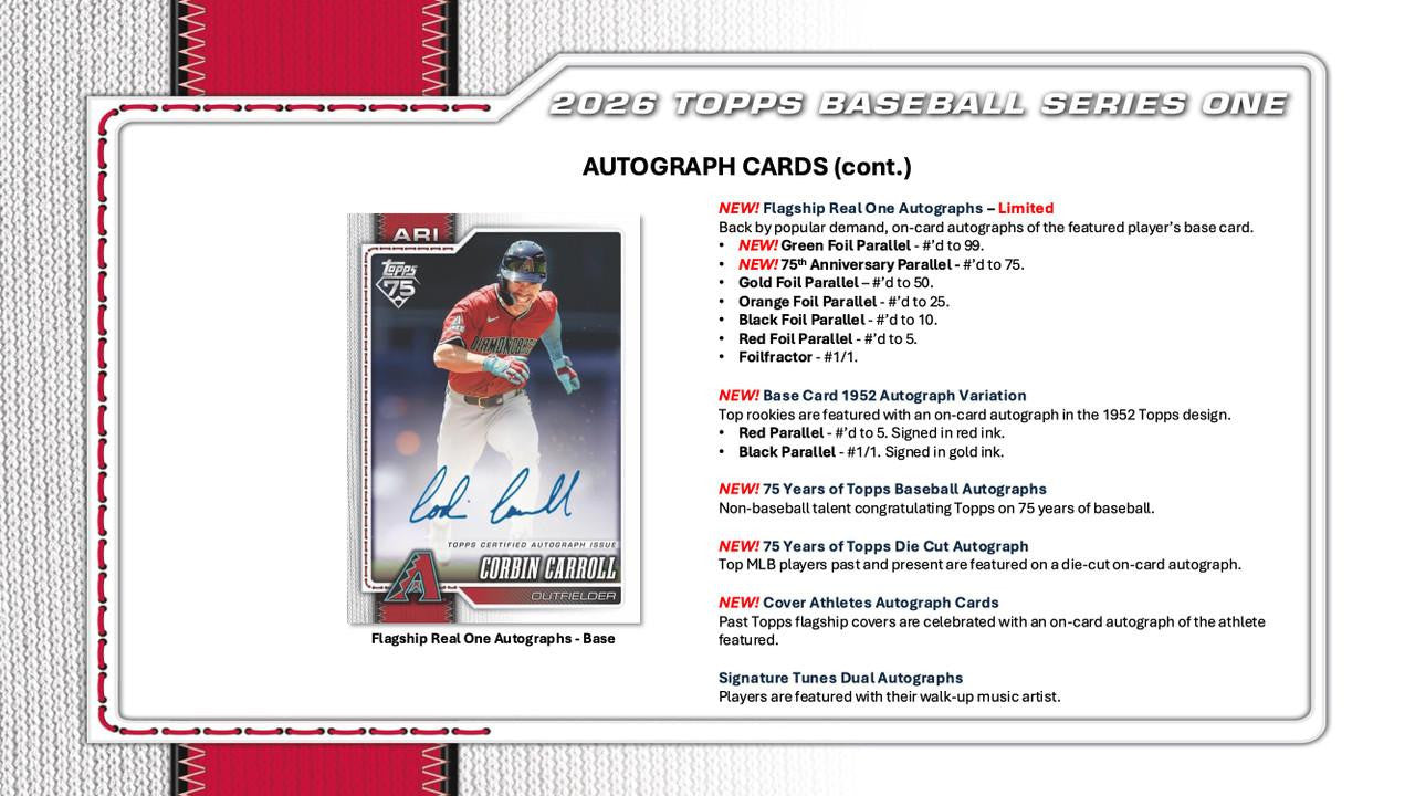 MLB Topps 2026 Series 1 Baseball Trading Card HOBBY Pack [12 Cards]