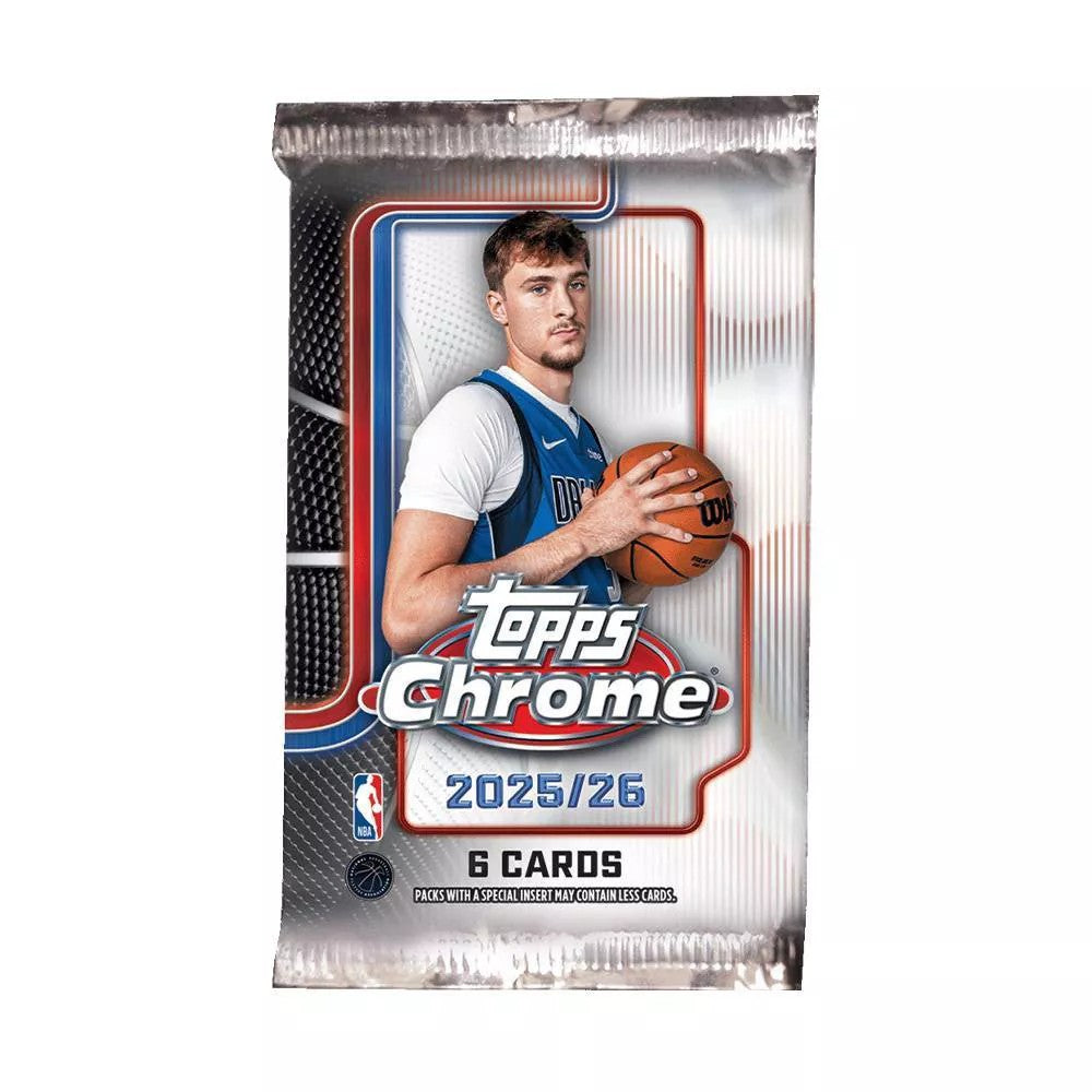 Topps 2025-26 Basketball NBA Chrome Basketball Trading Card Mega Box