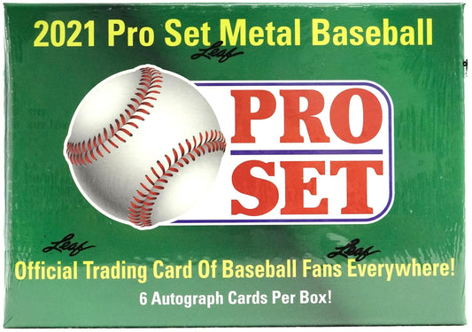 2021 Leaf Pro Set Metall Baseball box (SIX Autograph cards/bx)