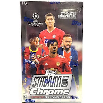 2020/21 Topps UEFA Stadium Club Chrome Soccer Hobby Box