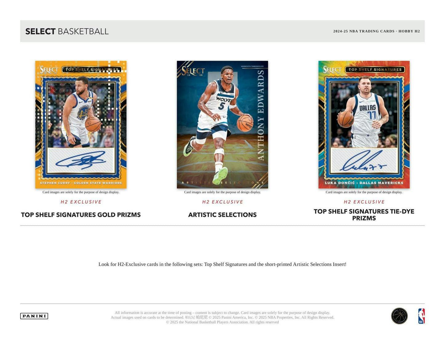Panini 2024-25 Select Basketball H2 Hobby Box