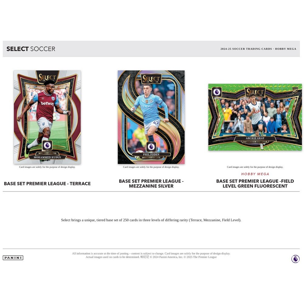 Panini 2024-25 Select Premier League EPL Soccer Hobby Mega Box