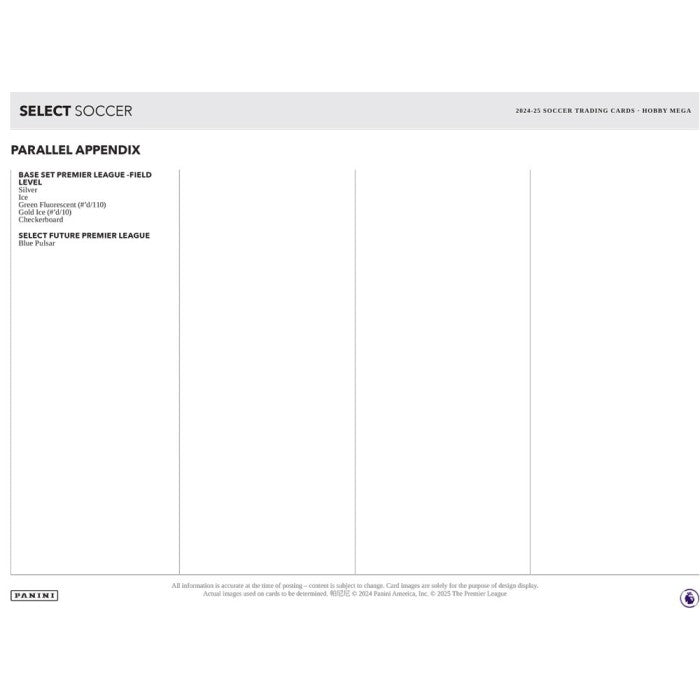 Panini 2024-25 Select Premier League EPL Soccer Hobby Mega Box