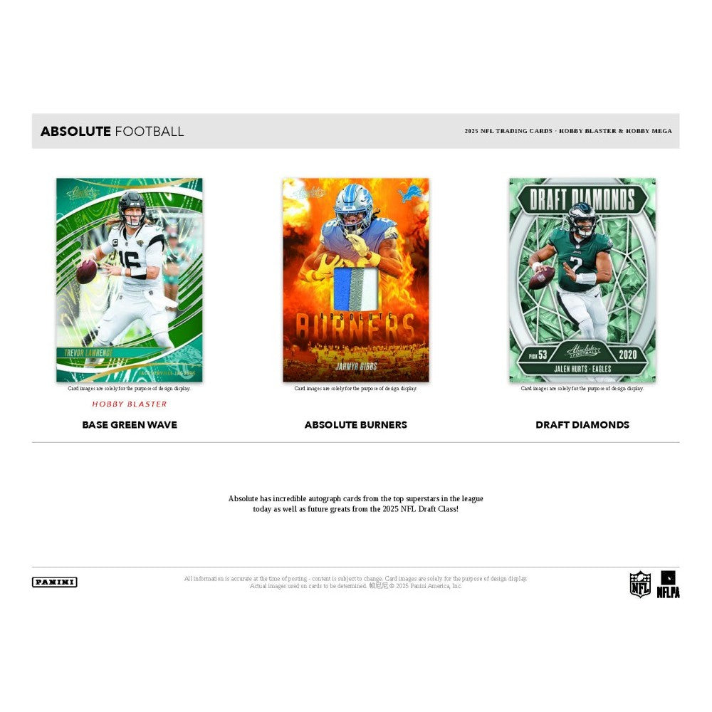 Panini 2025 Absolute Football Hobby Mega Box