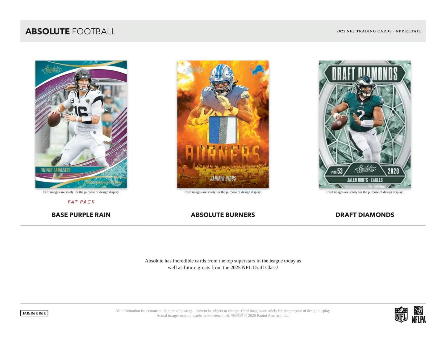 Panini 2025 Absolute Football 24-Pack Retail Booster Box