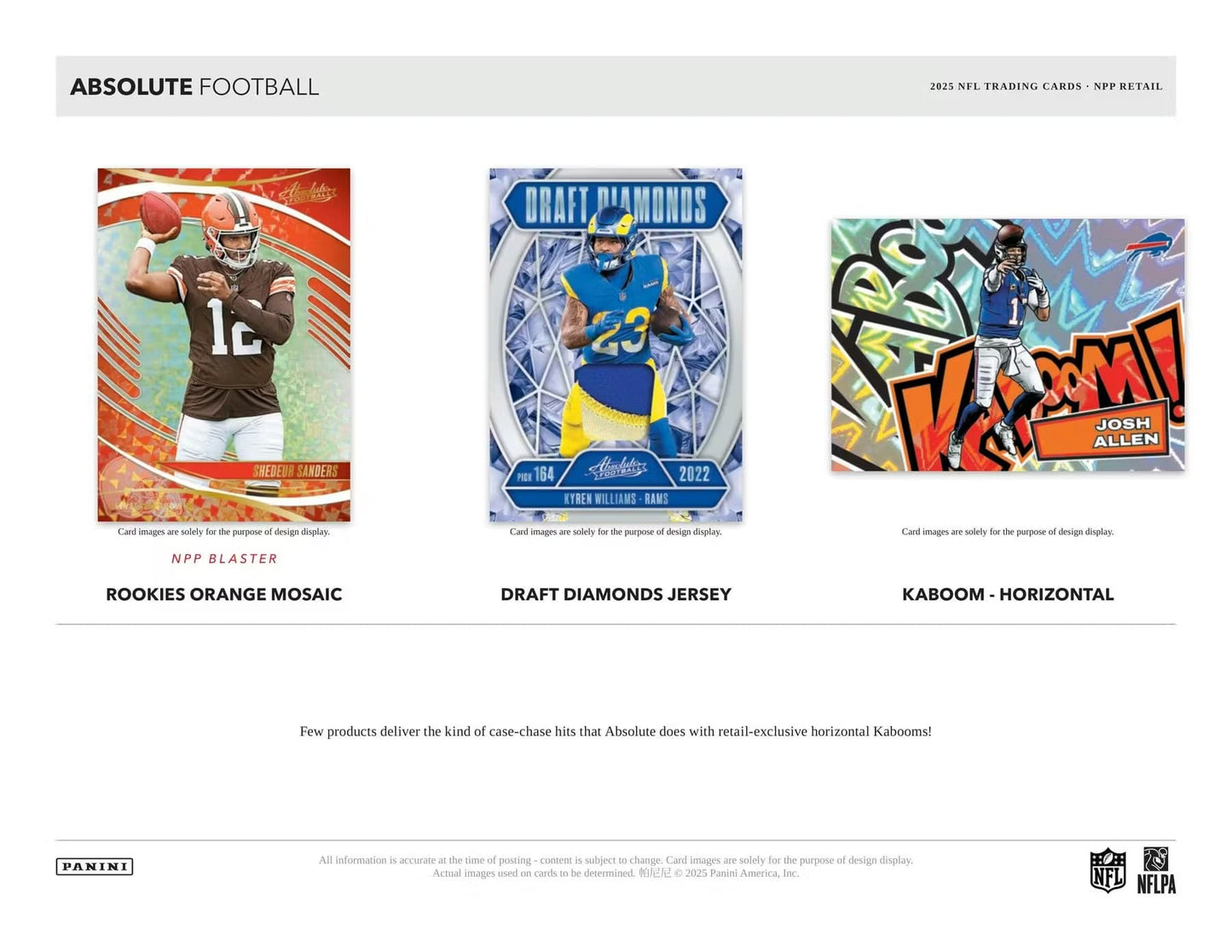 Panini 2025 Absolute Football 24-Pack Retail Booster Box