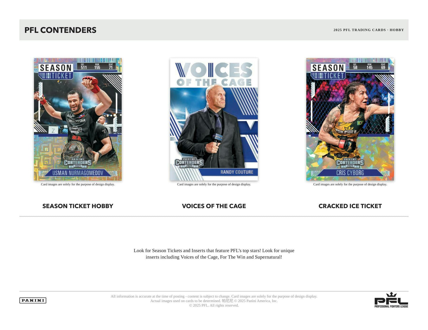 Panini 2025 Contenders Professional Fighters League PFL Hobby Box