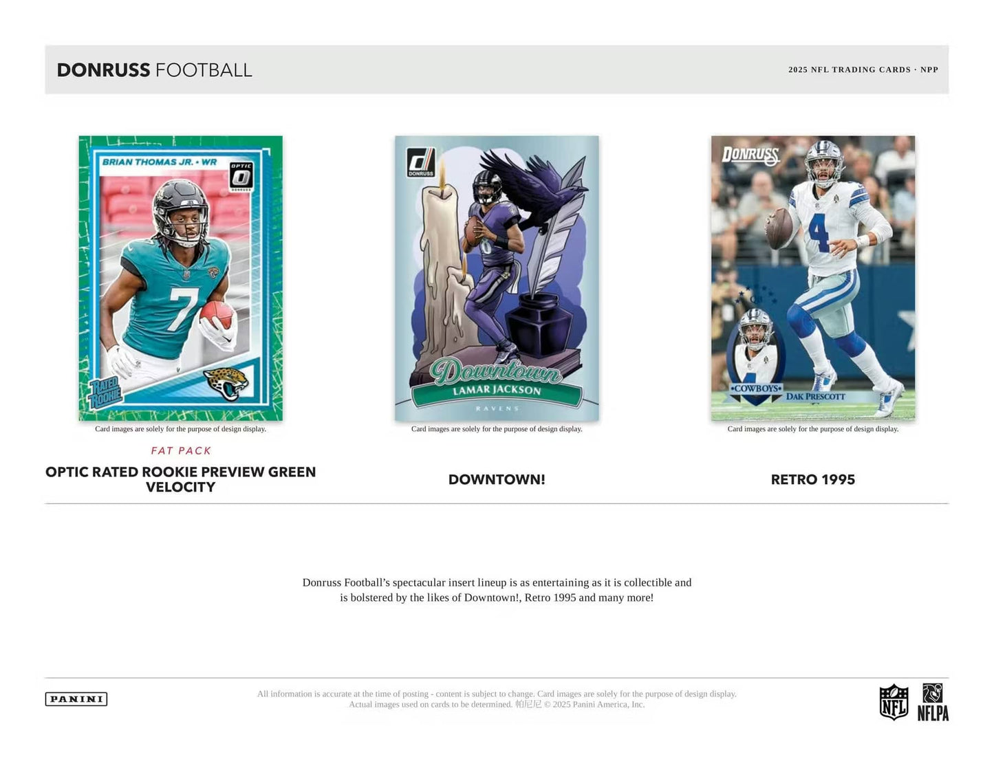 Panini 2025 Donruss Football Retail 24-Pack Box