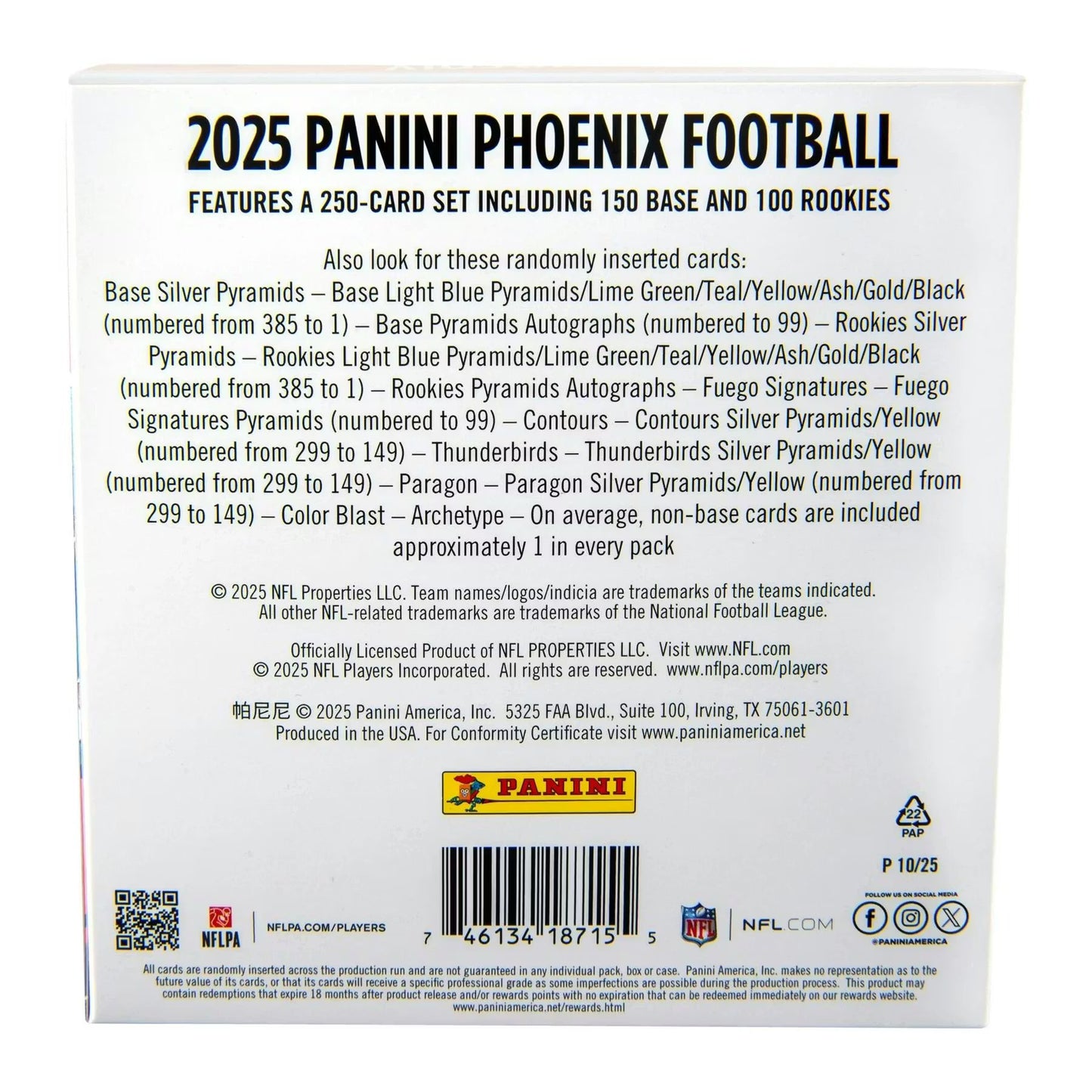 Panini 2025 Phoenix Football Mega Box