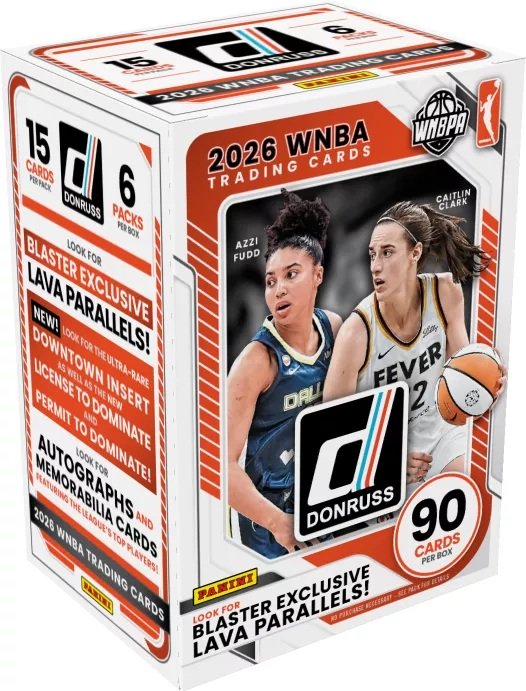 2026 Panini Donruss WNBA Basketball Blaster Box – 6 Packs, 15 Cards Per Pack, 90 Trading Cards