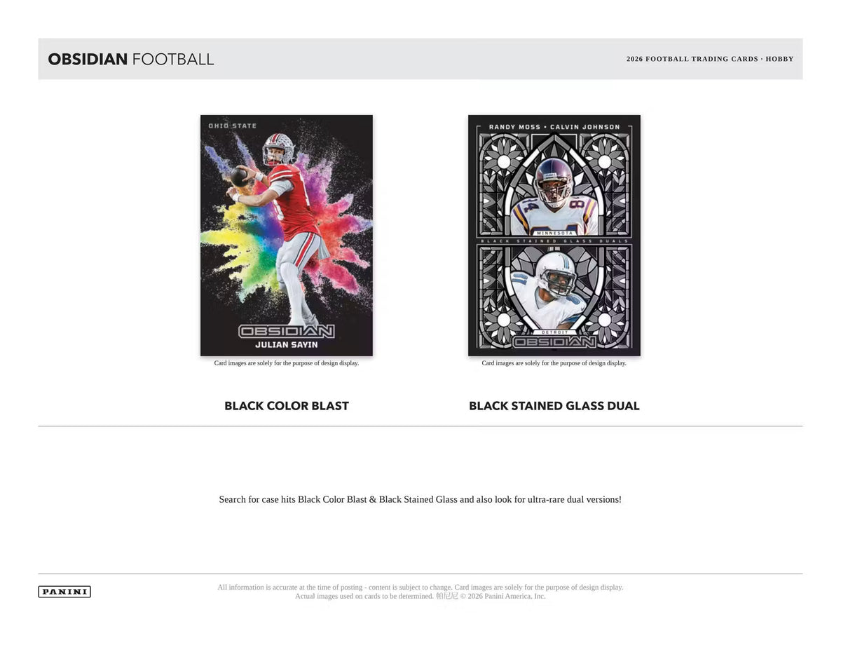 2026 Panini Obsidian Football Hobby Box