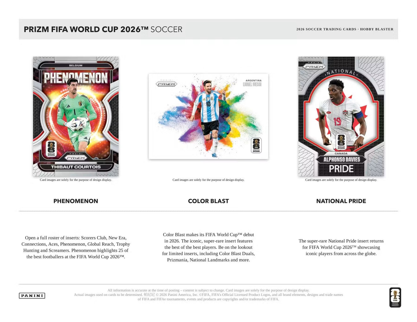 2026 Panini Prizm FIFA World Cup Soccer Blaster Hobby Box