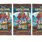 3 Packs Lorcana 12 Card Booster Pack Lorcana Azurite Sea