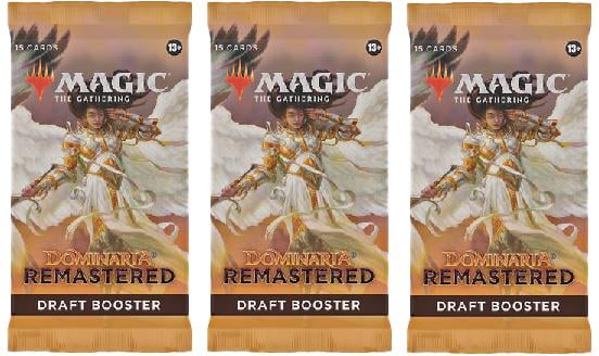 3 Packs MTG Draft Booster Pack Lot MTG Dominaria Remastered