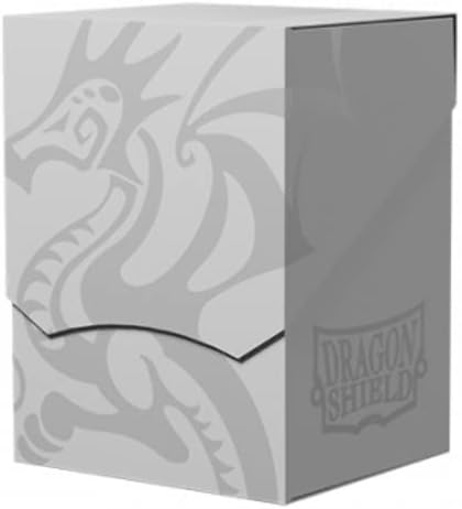 Dragon Shield Card Deck Box – Deck Shell: Ashen White/Black – Durable and Sturdy TCG, OCG Card Storage – Compatible with Pokemon Yugioh Commander and MTG Magic: The Gathering Cards