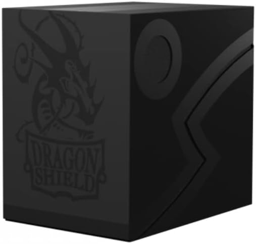 Arcane Tinmen Dragon Shield Card Deck Box – Double Shell: Shadow Black/Black – Sturdy TCG, OCG Card Storage – Compatible with Pokemon Yugioh Commander and MTG Magic: The Gathering Cards (AT-30624)