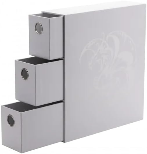 Arcane Tinmen - Dragon Shield: Fortress Card Drawers: White 1200CT – Card Games - Compatible with Pokemon, Yugioh, Magic The Gathering, MTG TCG OCG & Hockey Cards