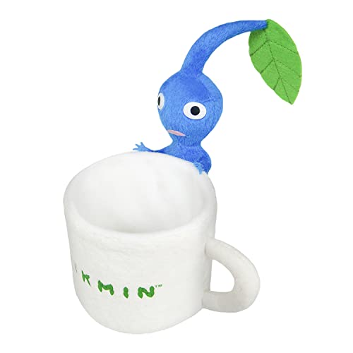 Sanei Boeki PKZ02 Pikmin Plush Merchandise Series, Blue Pikmin Accessory Holder (Mug), Height 5.9 inches (15 cm)