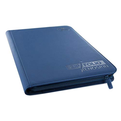 Blue Ultimate Guard XenoSkin 9 Pocket Zipfolio 18 Pocket Card Storage Binder Portfolio