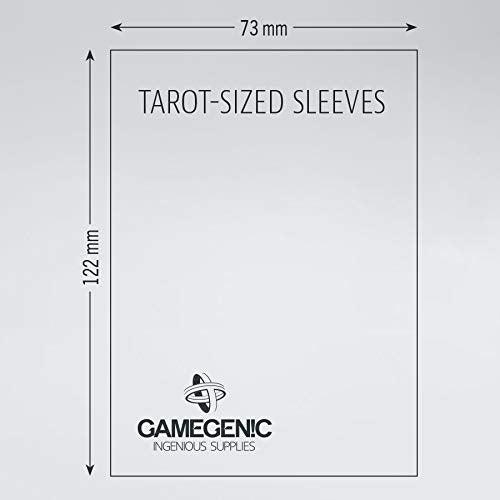 Matte Board Game Sleeves | Pack of 50 Matte Sleeves | 72 by 122 mm Card Sleeves Optimized for Use with Tarot Cards | Premium Card Protection | FFG Orange Color Code | Made by Gamegenic