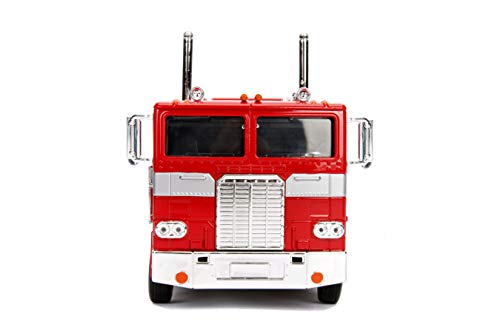 Jada Toys Transformers G1 Optimus Prime Truck with Robot on Chassis Die-cast Car