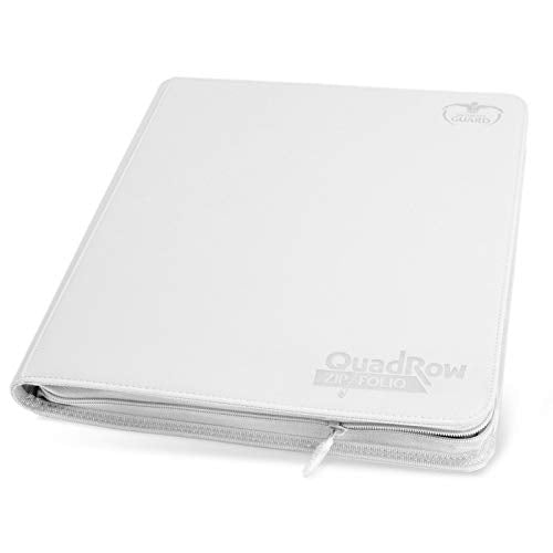 Ultimate Guard XenoSkin Quadrow Zipfolio 12 Pocket Card Storage Binder Portfolio White