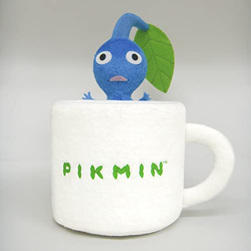 Sanei Boeki PKZ02 Pikmin Plush Merchandise Series, Blue Pikmin Accessory Holder (Mug), Height 5.9 inches (15 cm)